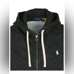 Polo Ralph Lauren Men's Black Heather Solid Core Fleece Hoodie Medium